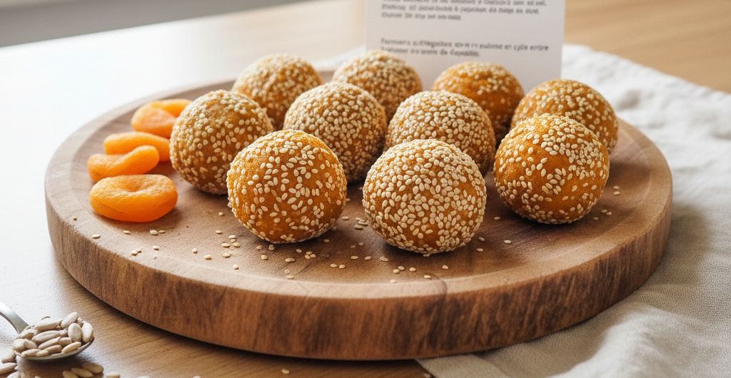 Boules énergétiques abricot sec et graines de tournesol