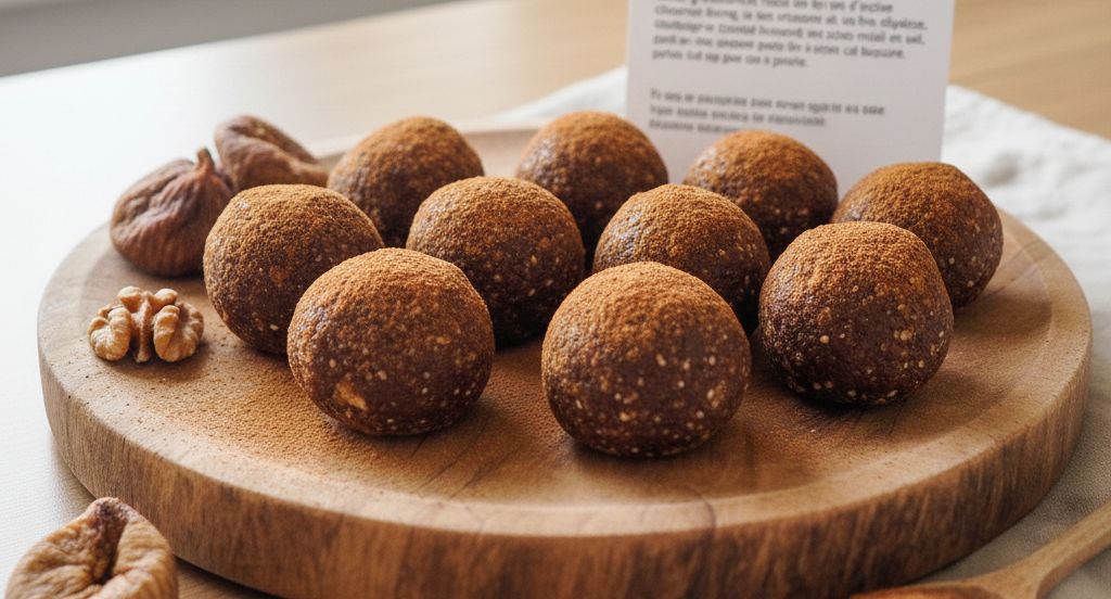 Boules énergétiques aux figues séchées, noix et cannelle