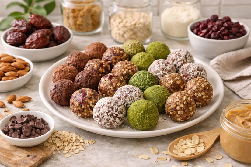 Boules énergétiques maison : energy balls aux dattes, amandes et chocolat