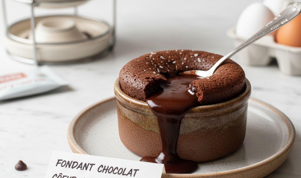 Fondant au chocolat keto avec cœur coulant