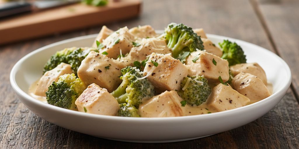 Poulet à la crème et brocolis keto